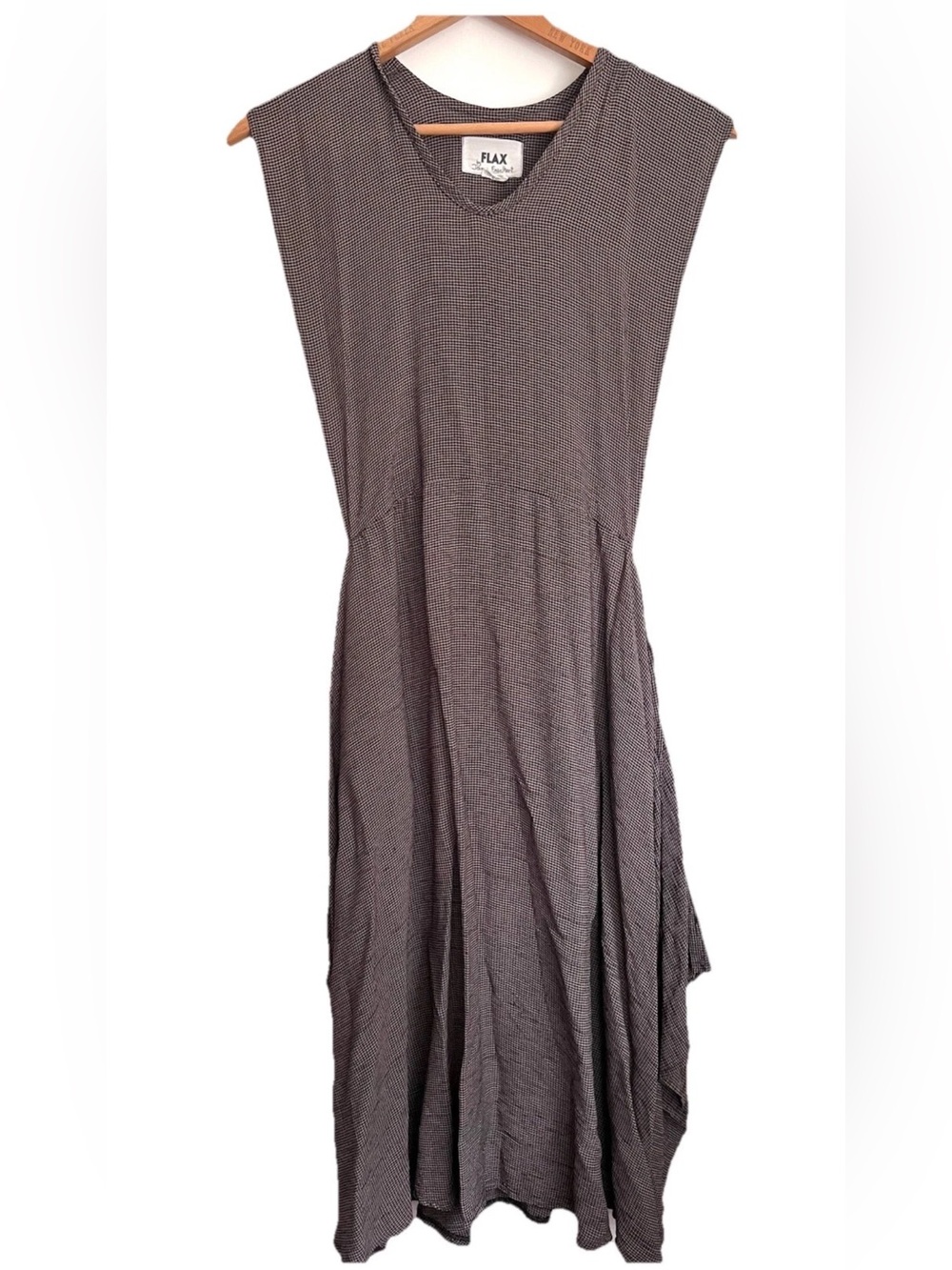 Flax Women's Midi Dress in Charcoal Gray